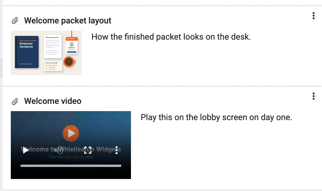 A step's guide in TaskTrain showing an image and a video Resource